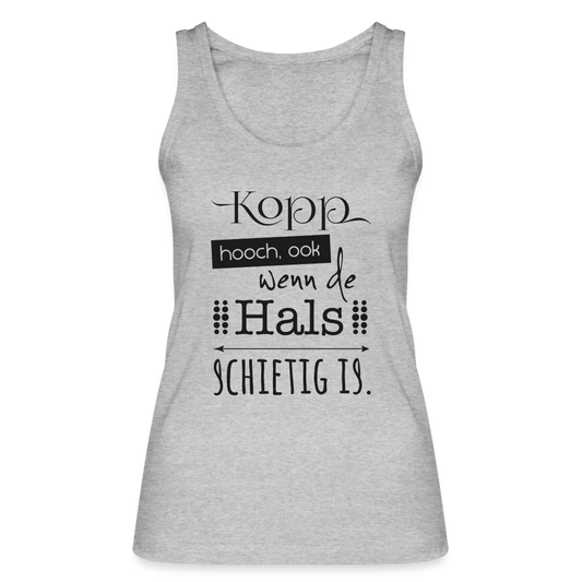 Frauen Bio Tank Top  - Kopp hooch (weiss) - Grau meliert