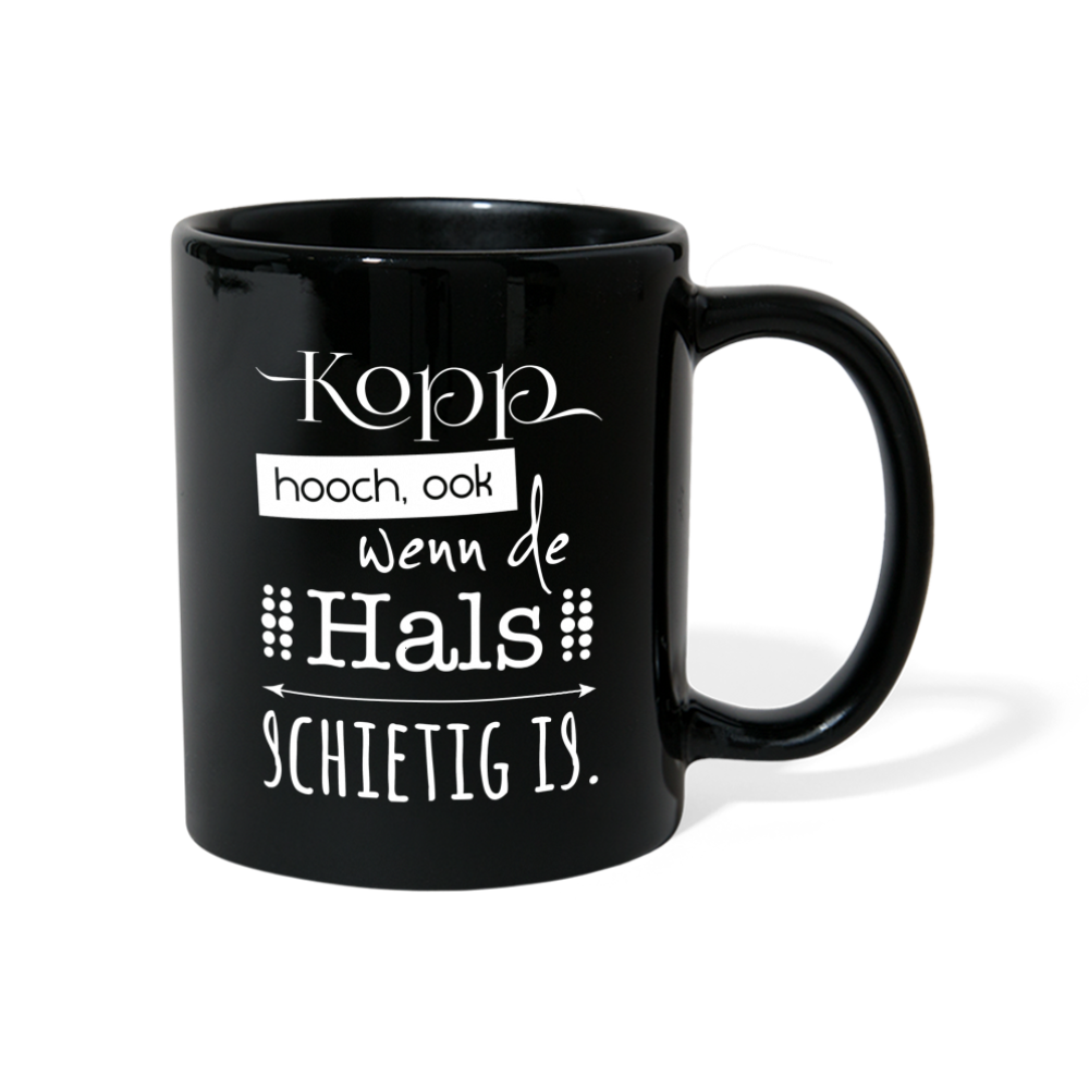 Tasse einfarbig - Kopp hooch (weiss) - Schwarz