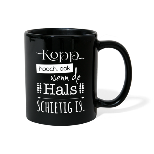 Tasse einfarbig - Kopp hooch (weiss) - Schwarz