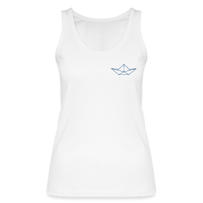 Frauen Bio Tank Top - Origami Boot (weiss) - weiß