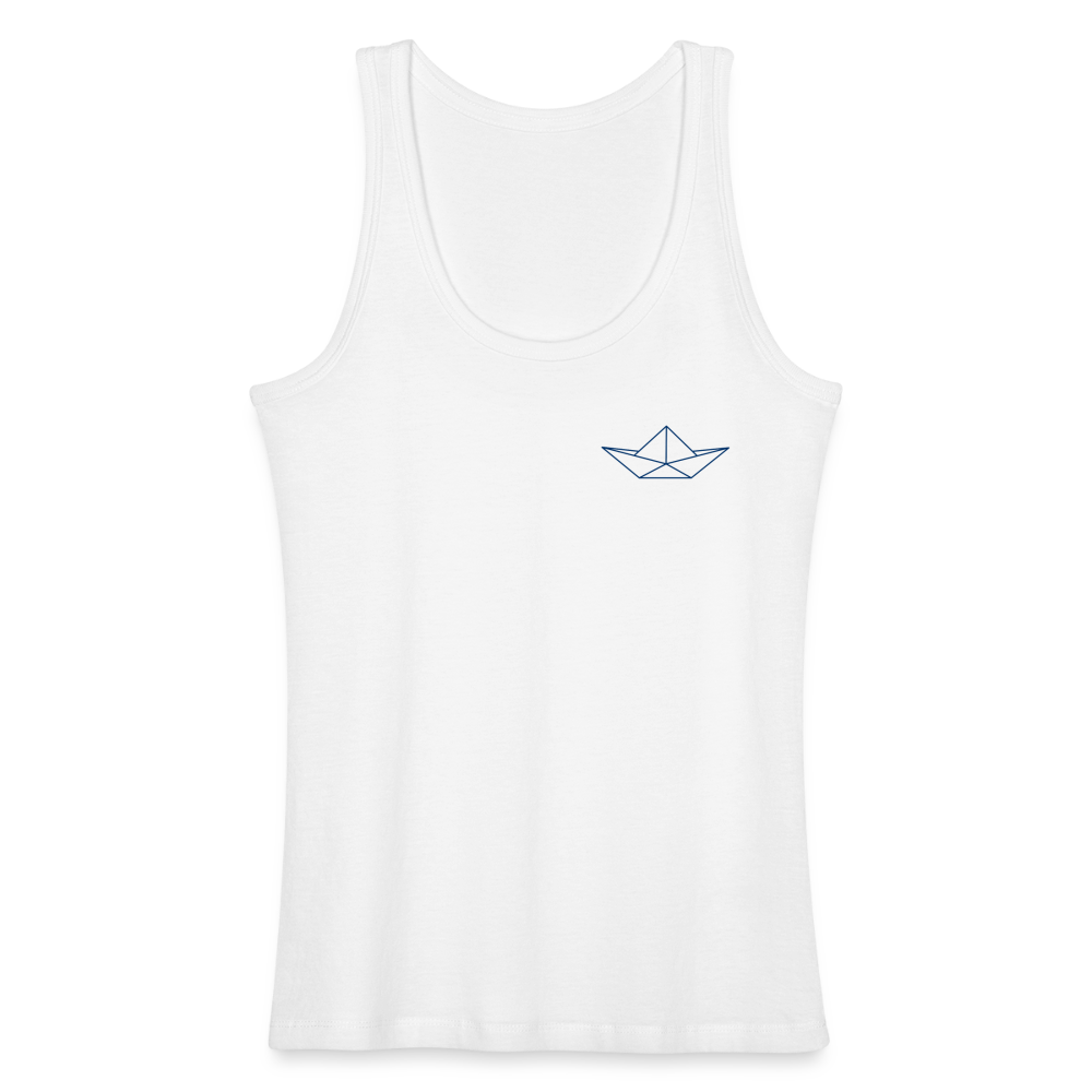 Frauen Bio Tank Top - Origami Boot (weiss) - weiß