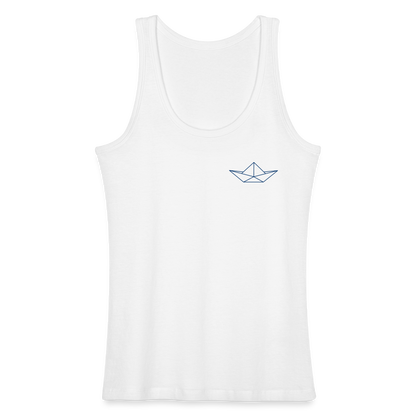 Frauen Bio Tank Top - Origami Boot (weiss) - weiß