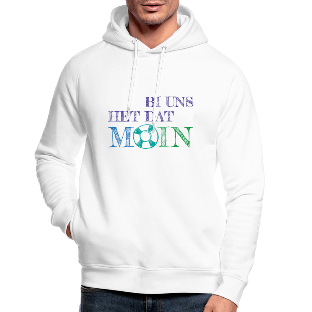 Unisex Bio-Hoodie - Bi uns het dat Moin - weiß