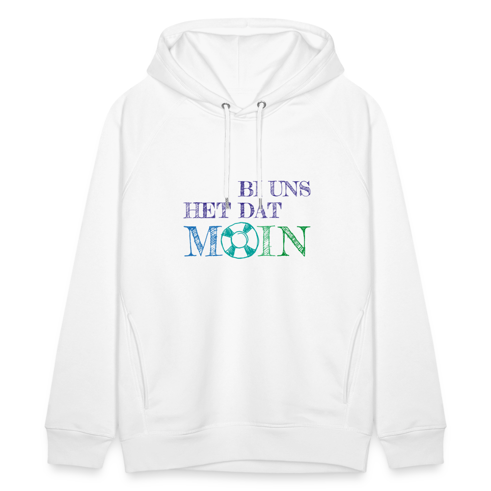 Unisex Bio-Hoodie - Bi uns het dat Moin - weiß