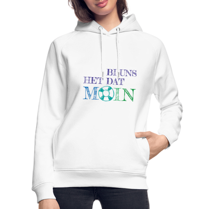 Unisex Bio-Hoodie - Bi uns het dat Moin - weiß