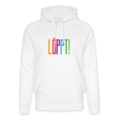 Unisex Bio-Hoodie - Löppt! - weiß