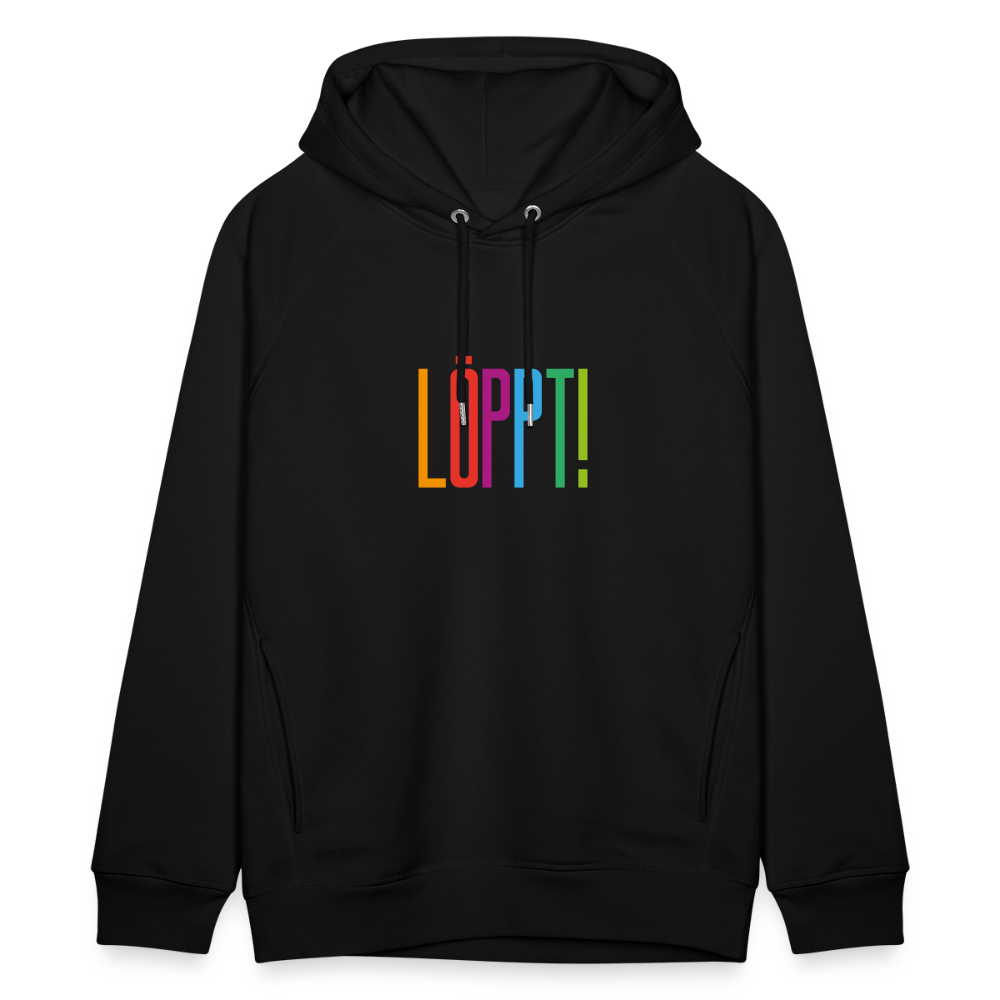 Unisex Bio-Hoodie - Löppt! - Schwarz