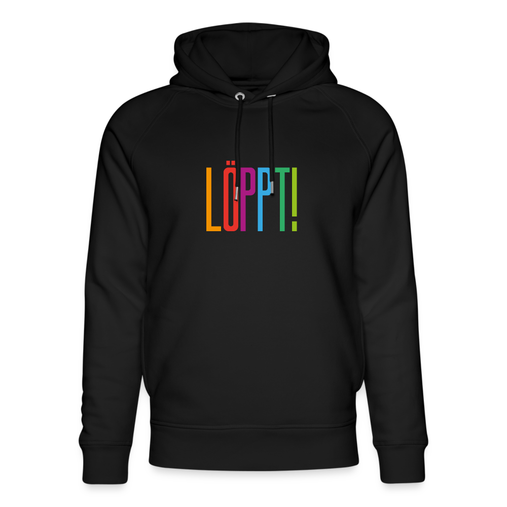 Unisex Bio-Hoodie - Löppt! - Schwarz