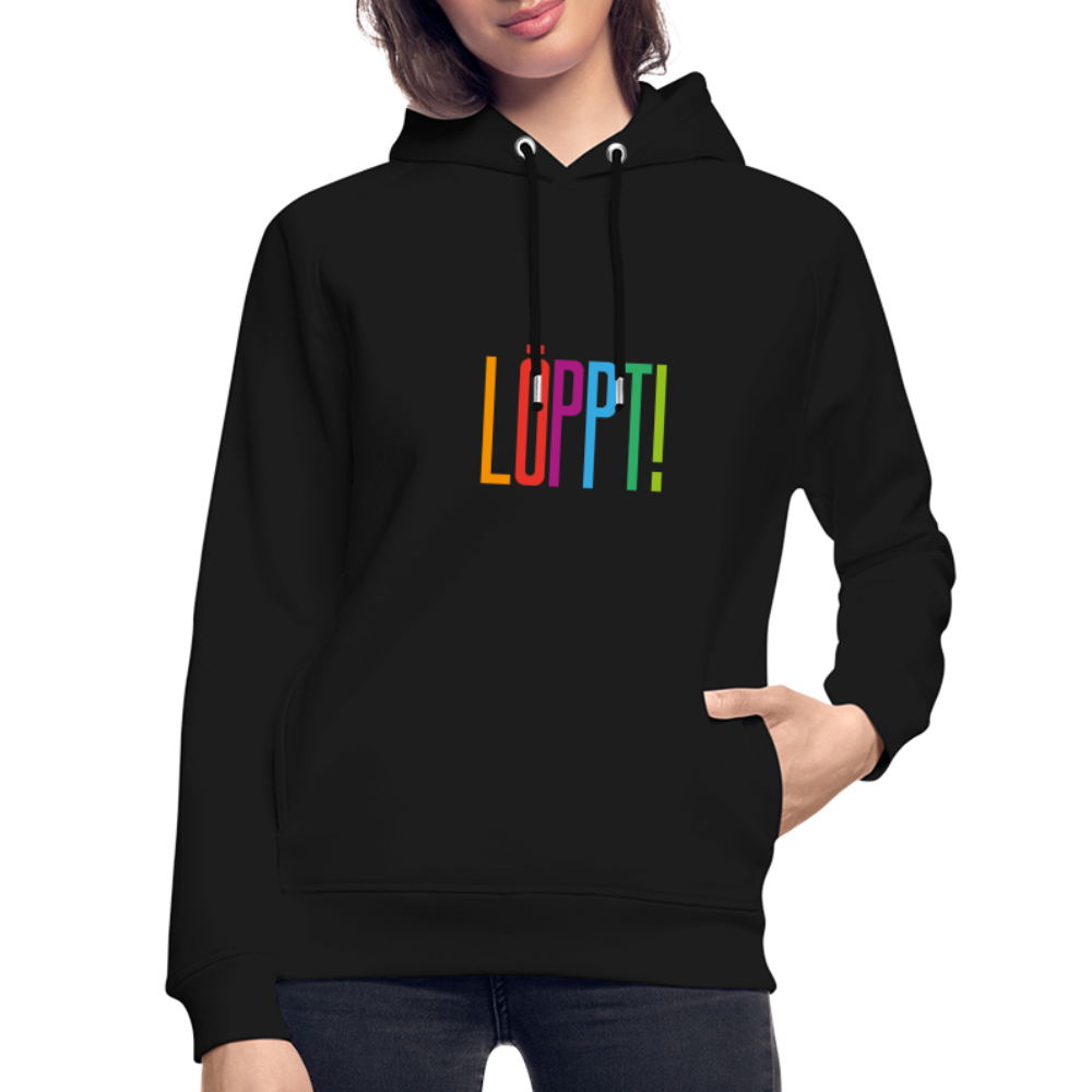 Unisex Bio-Hoodie - Löppt! - Schwarz