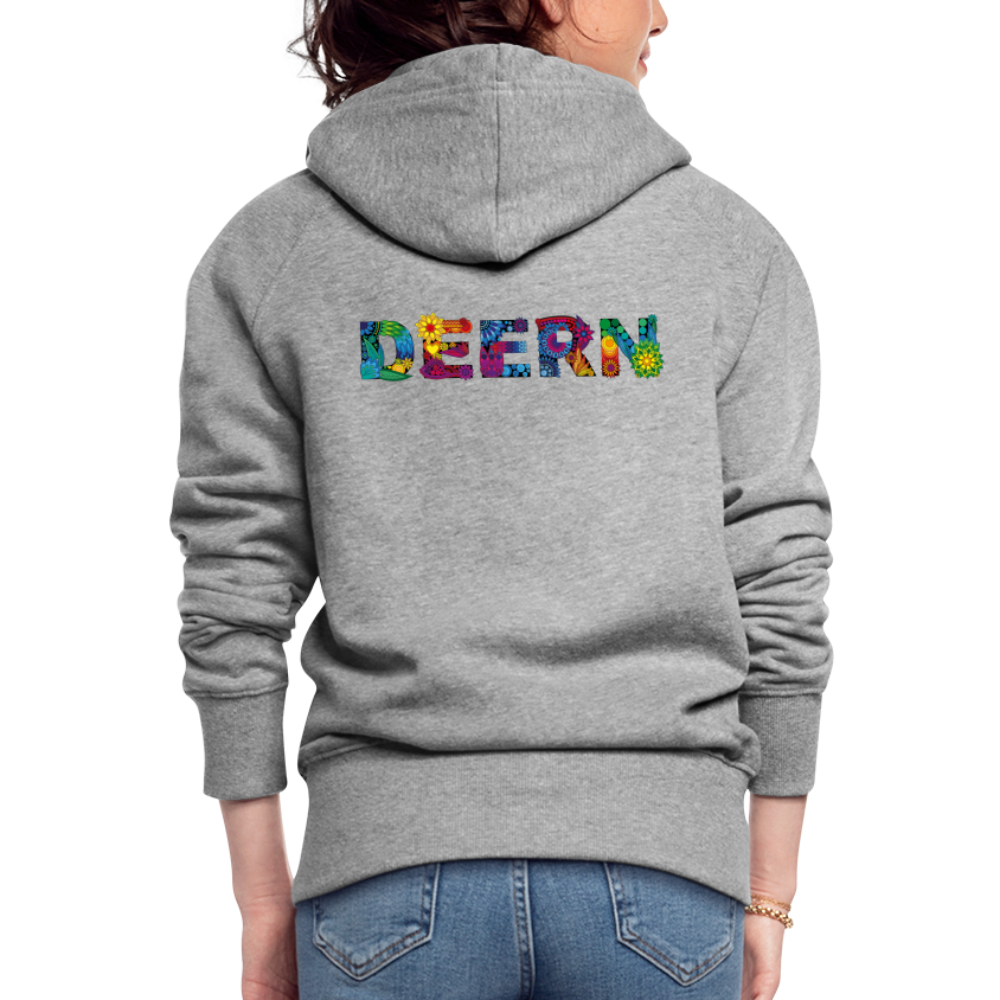 Frauen Premium Kapuzenjacke - Deern - Grau meliert