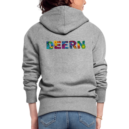 Frauen Premium Kapuzenjacke - Deern - Grau meliert