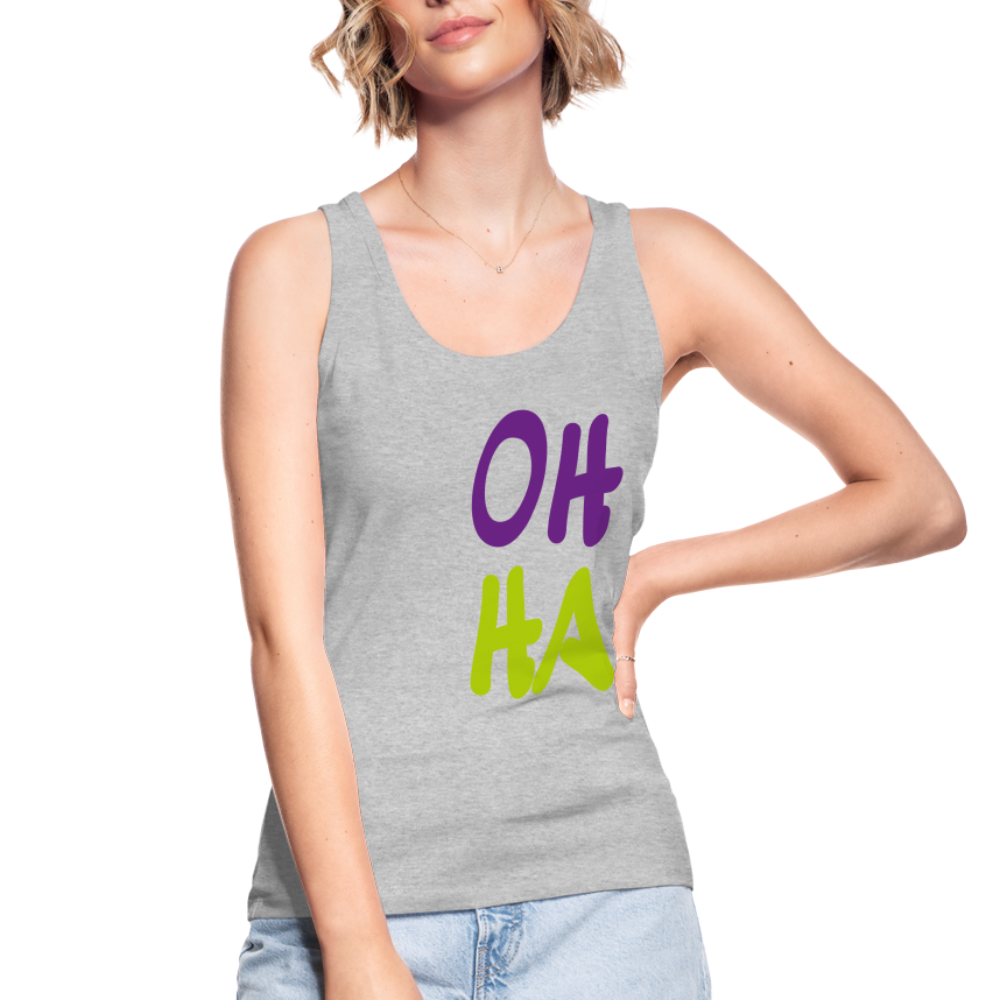 Frauen Bio Tank Top - Oh ha - Grau meliert