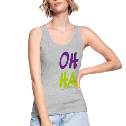 Frauen Bio Tank Top - Oh ha - Grau meliert