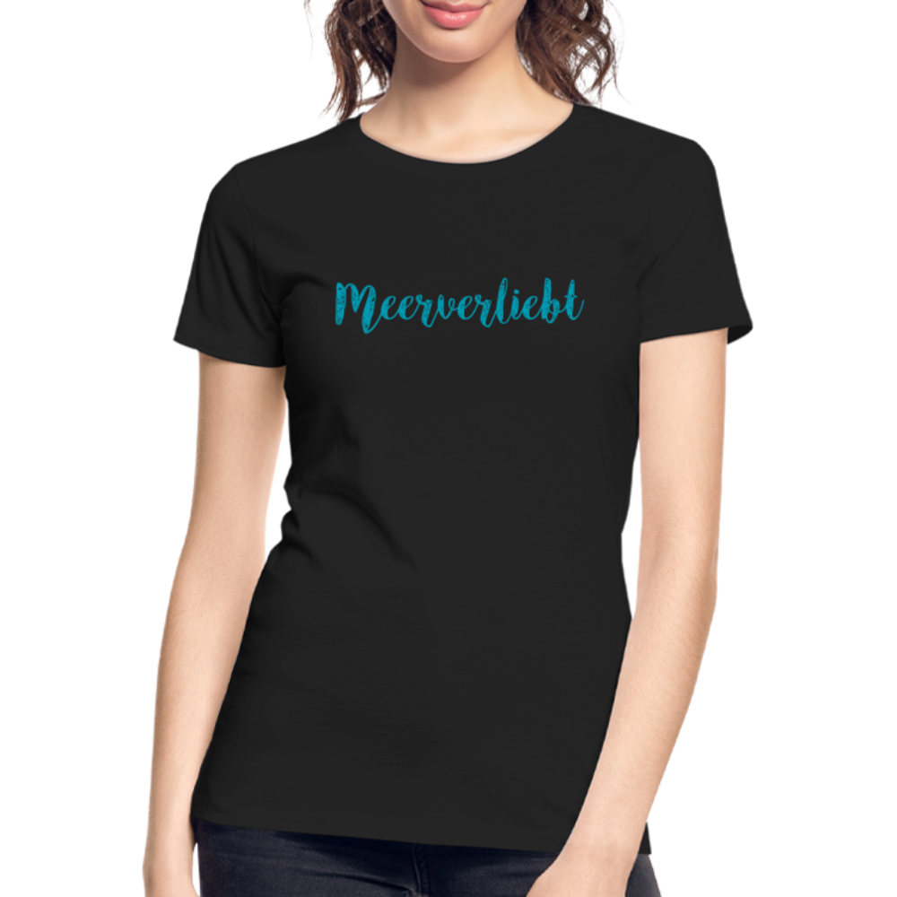 Frauen Premium Bio T-Shirt - Meerverliebt - Schwarz