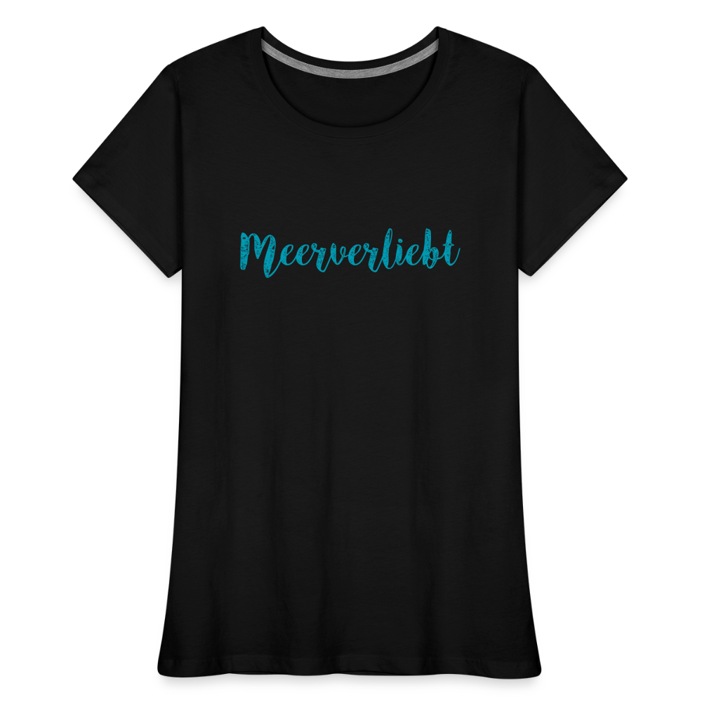 Frauen Premium Bio T-Shirt - Meerverliebt - Schwarz