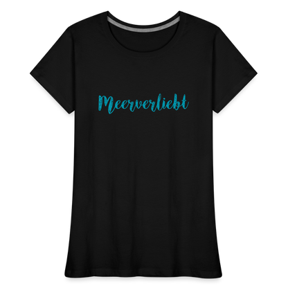 Frauen Premium Bio T-Shirt - Meerverliebt - Schwarz