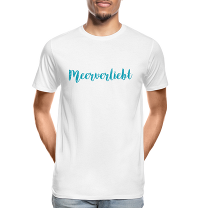 Männer Premium Bio T-Shirt - Meerverliebt - Weiß