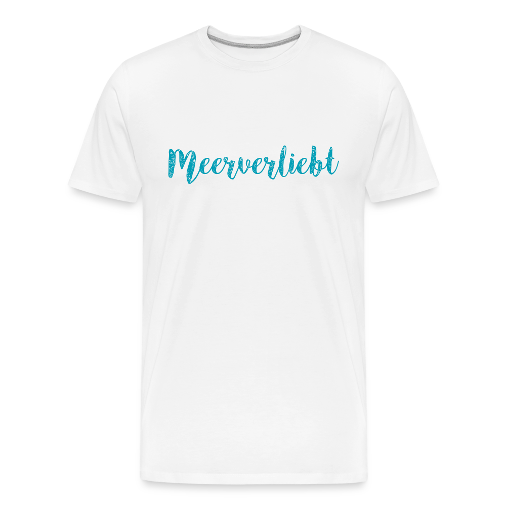 Männer Premium Bio T-Shirt - Meerverliebt - Weiß