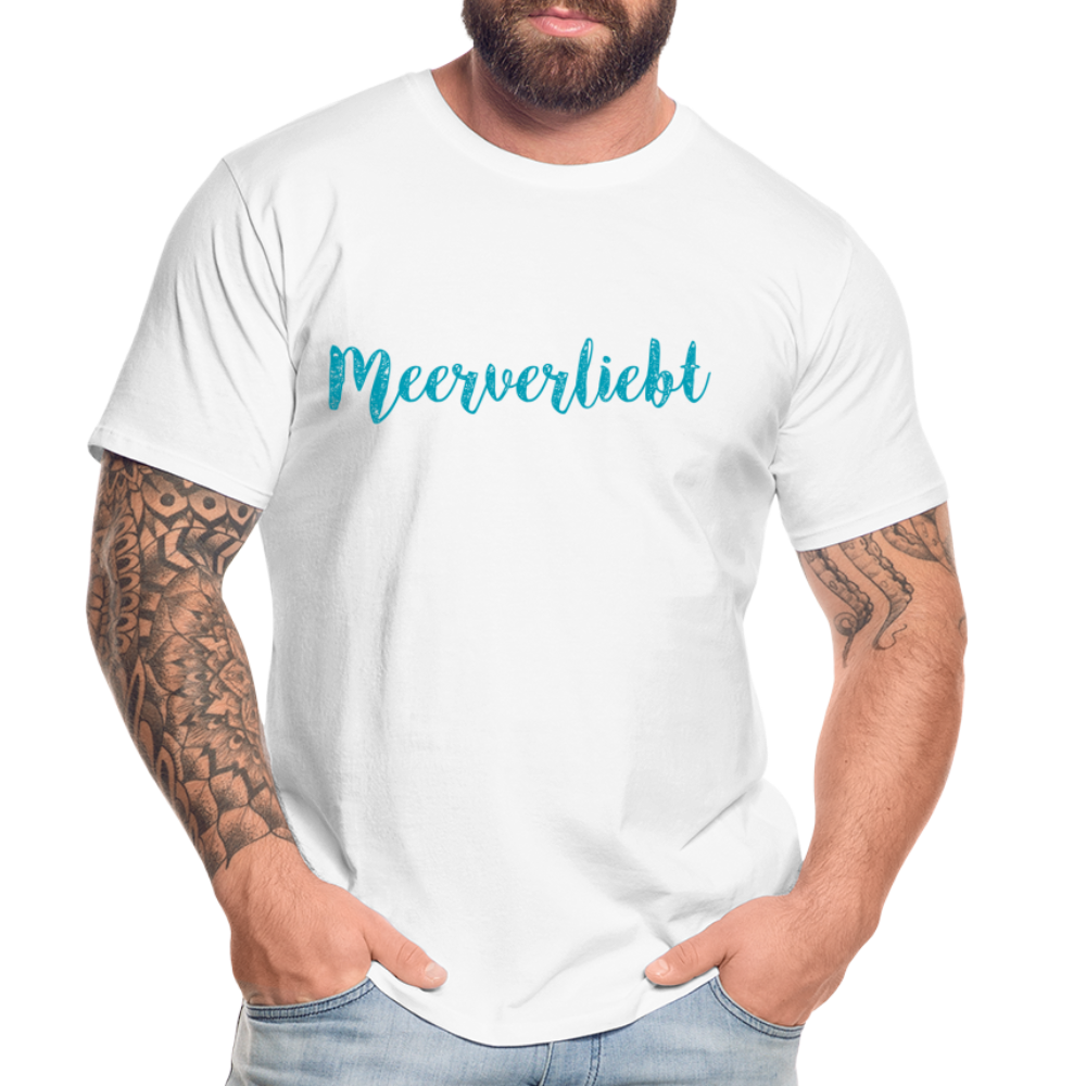 Männer Premium Bio T-Shirt - Meerverliebt - Weiß