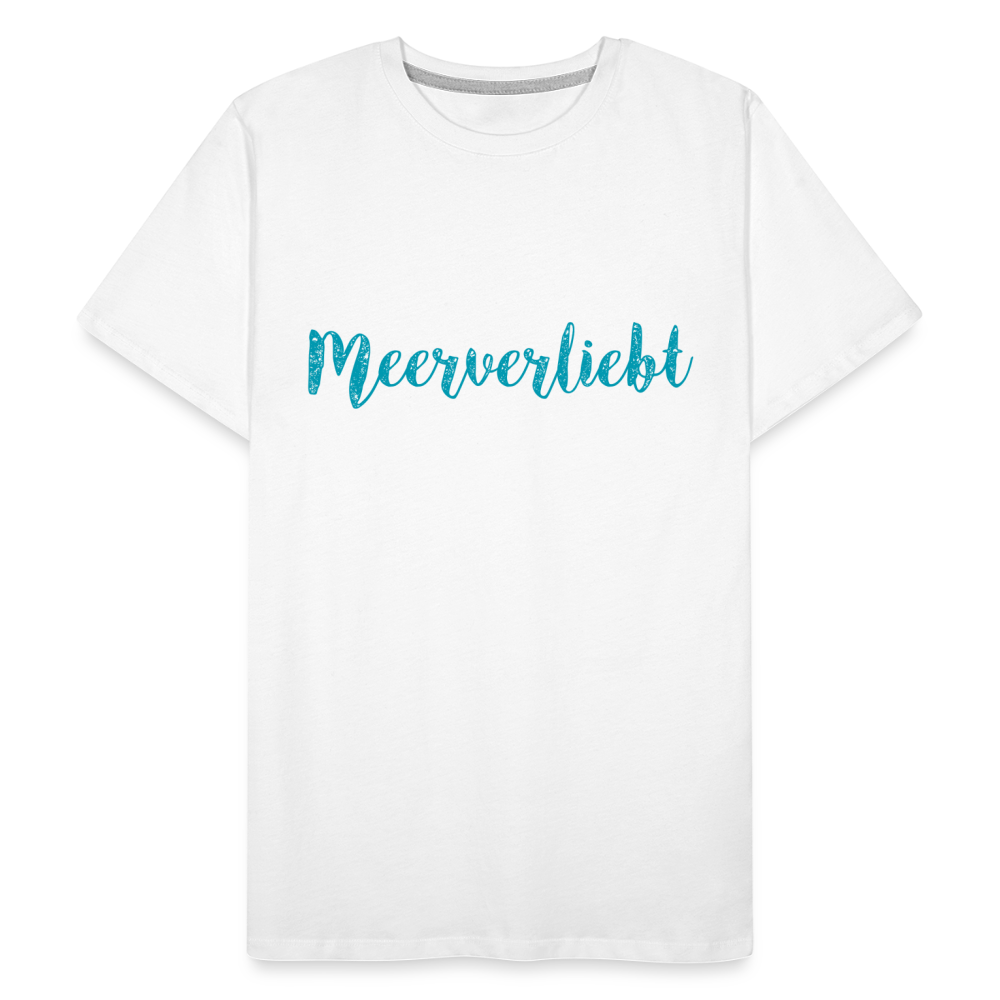 Männer Premium Bio T-Shirt - Meerverliebt - Weiß