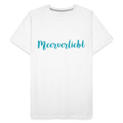 Männer Premium Bio T-Shirt - Meerverliebt - Weiß