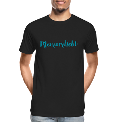 Männer Premium Bio T-Shirt - Meerverliebt - Schwarz