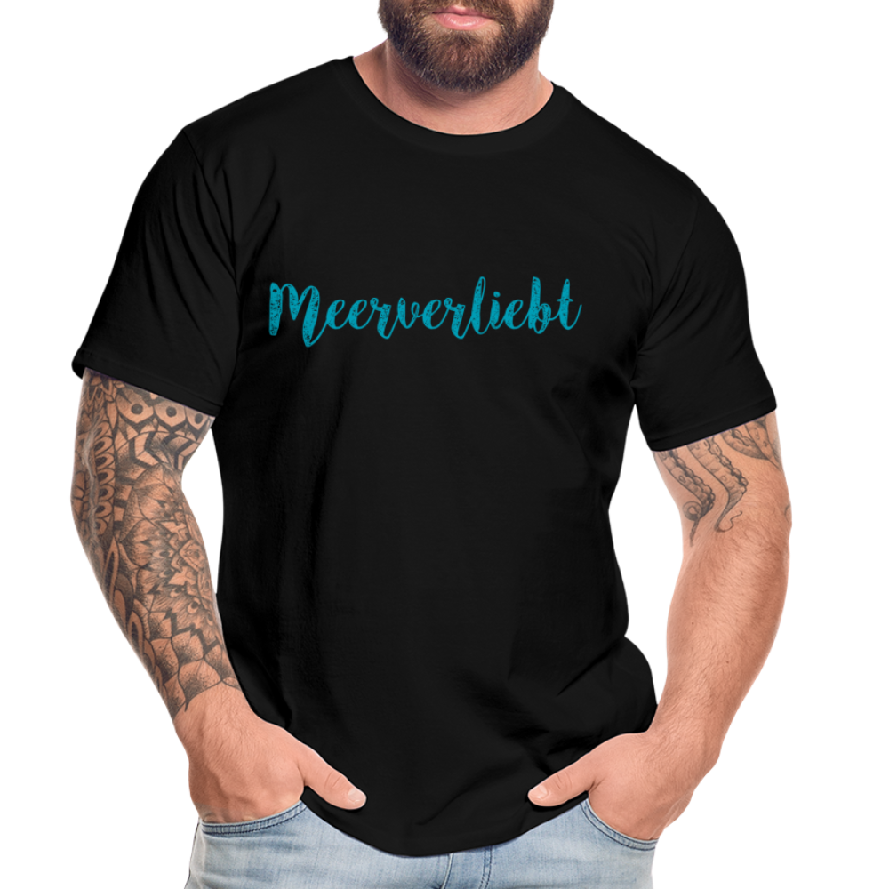 Männer Premium Bio T-Shirt - Meerverliebt - Schwarz