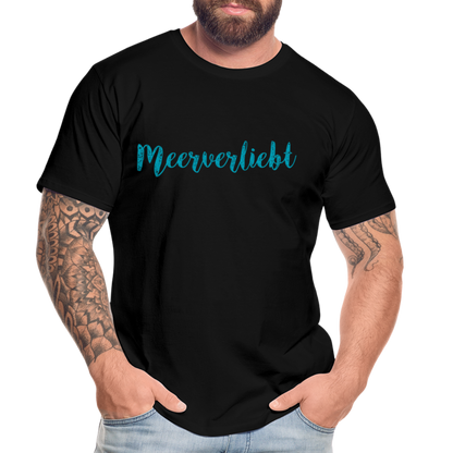 Männer Premium Bio T-Shirt - Meerverliebt - Schwarz