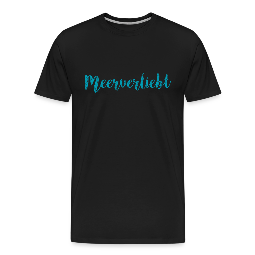 Männer Premium Bio T-Shirt - Meerverliebt - Schwarz