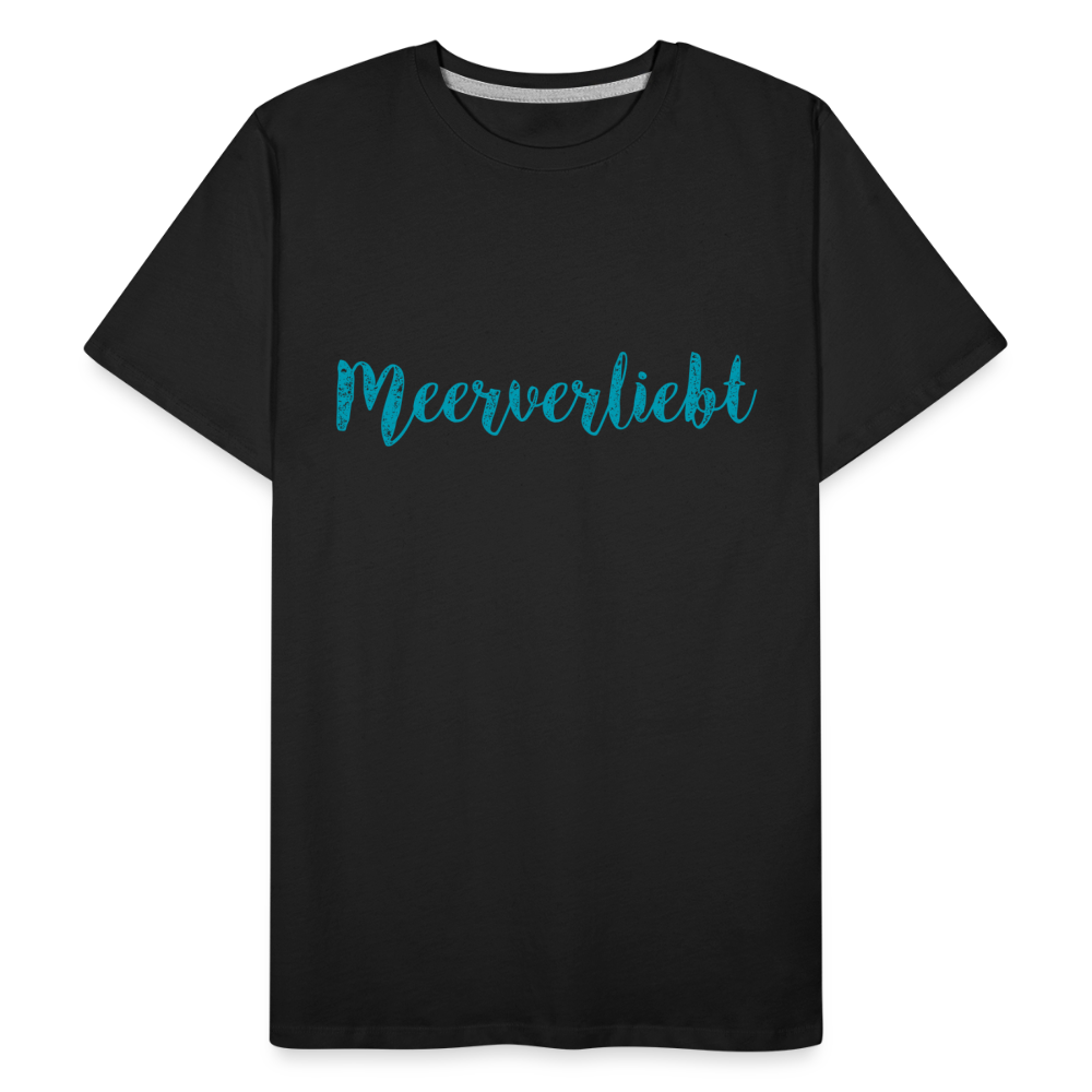 Männer Premium Bio T-Shirt - Meerverliebt - Schwarz