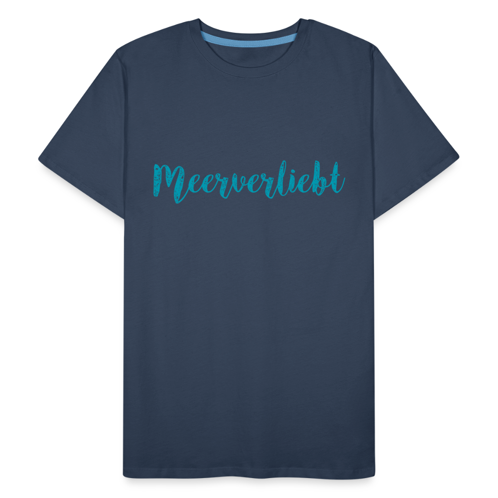 Männer Premium Bio T-Shirt - Meerverliebt - Navy