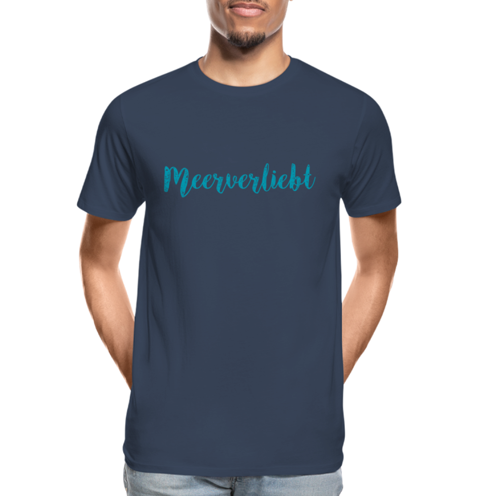 Männer Premium Bio T-Shirt - Meerverliebt - Navy