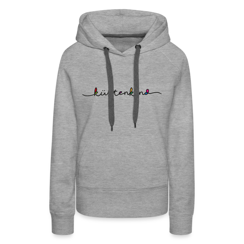 Frauen Premium Hoodie - Küstenkind - Grau meliert