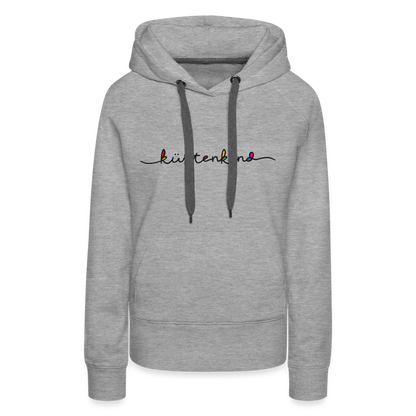 Frauen Premium Hoodie - Küstenkind - Grau meliert