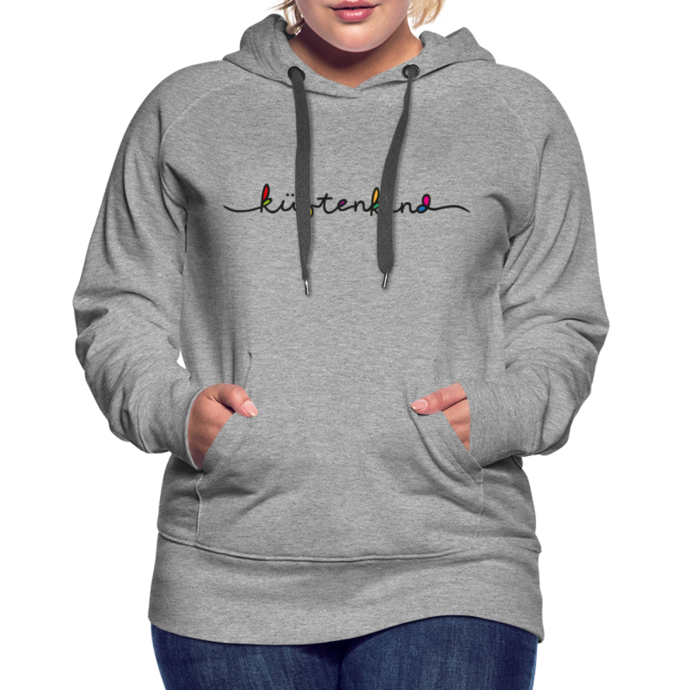 Frauen Premium Hoodie - Küstenkind - Grau meliert