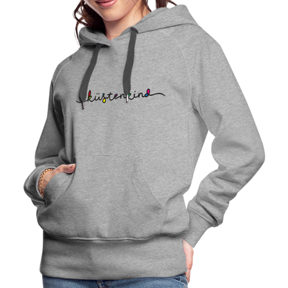 Frauen Premium Hoodie - Küstenkind - Grau meliert