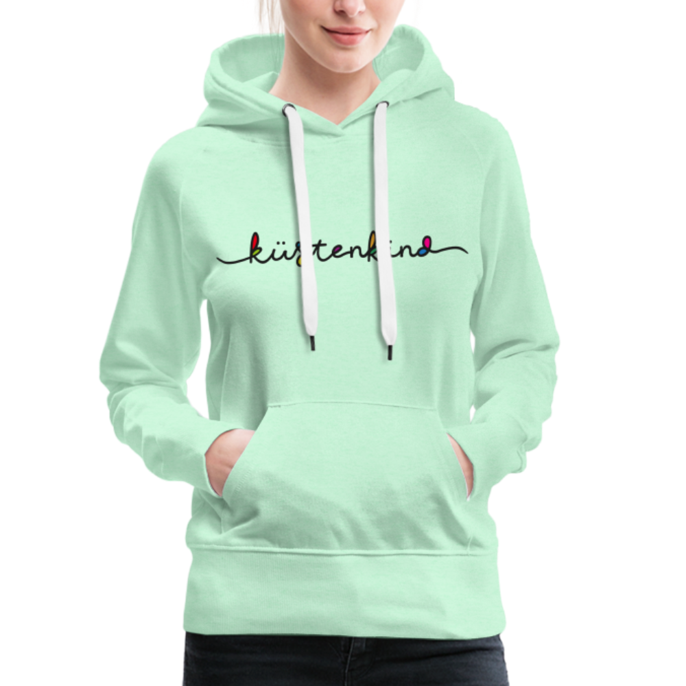 Frauen Premium Hoodie - Küstenkind - helles Mintgrün