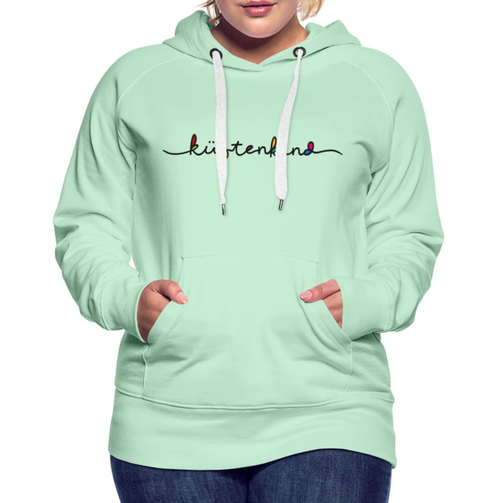 Frauen Premium Hoodie - Küstenkind - helles Mintgrün