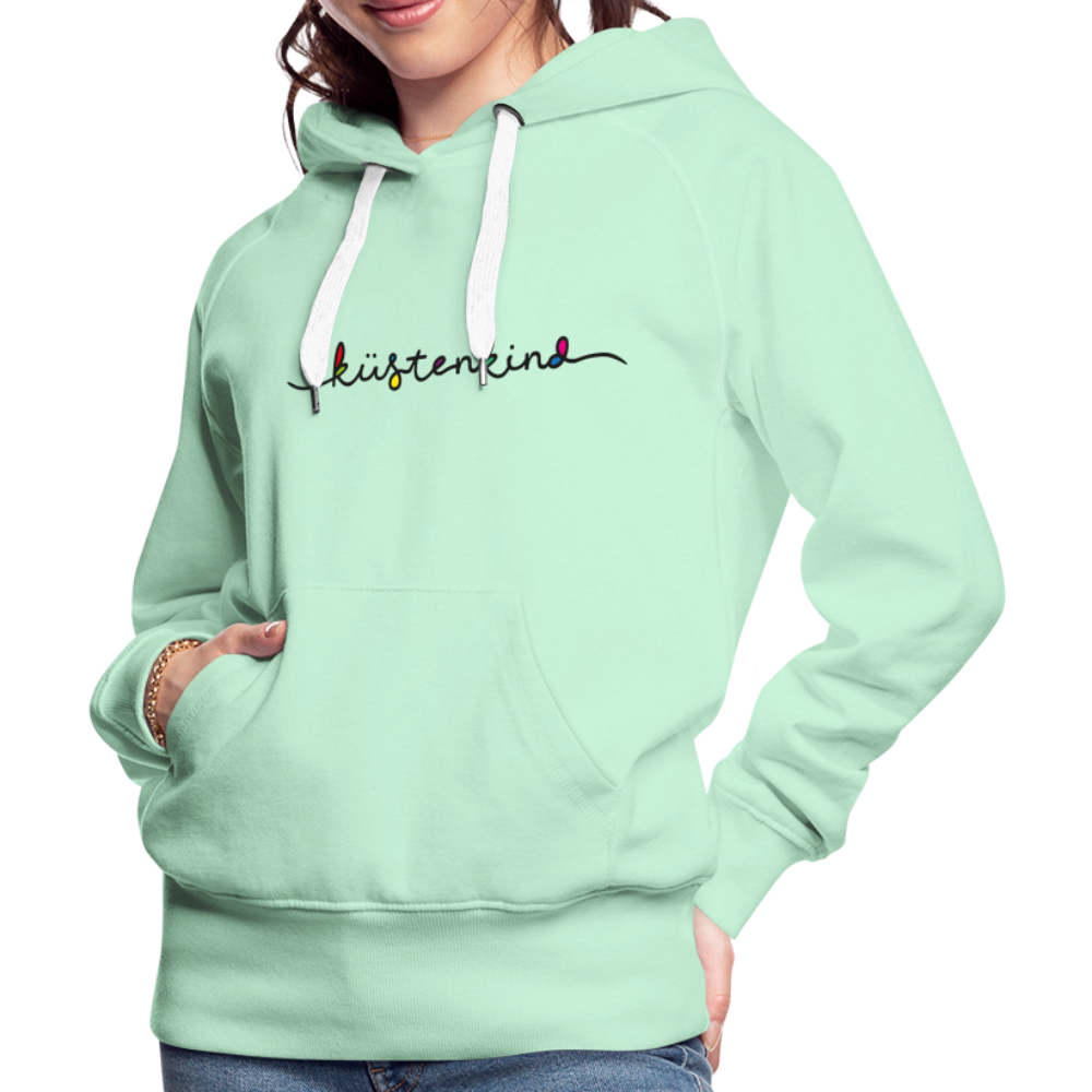 Frauen Premium Hoodie - Küstenkind - helles Mintgrün