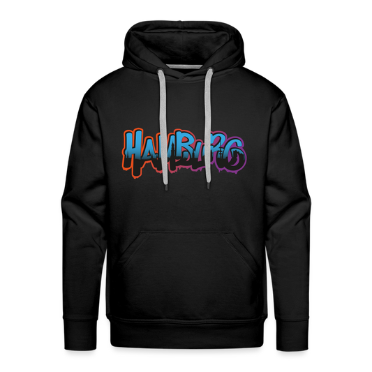 Männer Premium Hoodie - Hamburg - Schwarz